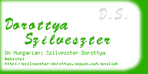 dorottya szilveszter business card